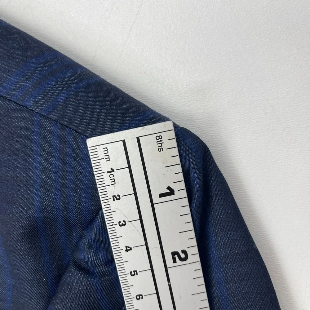 Tiglio Rosso Lanificio Di Biella NWD 50R Blue Double Breasted Suit Jacket